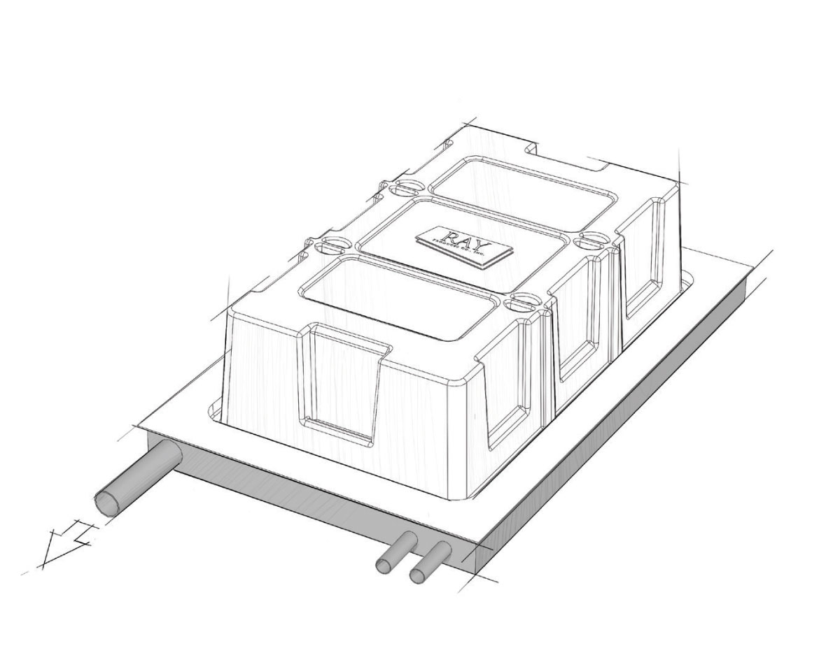 Vacuum forming illustration. 