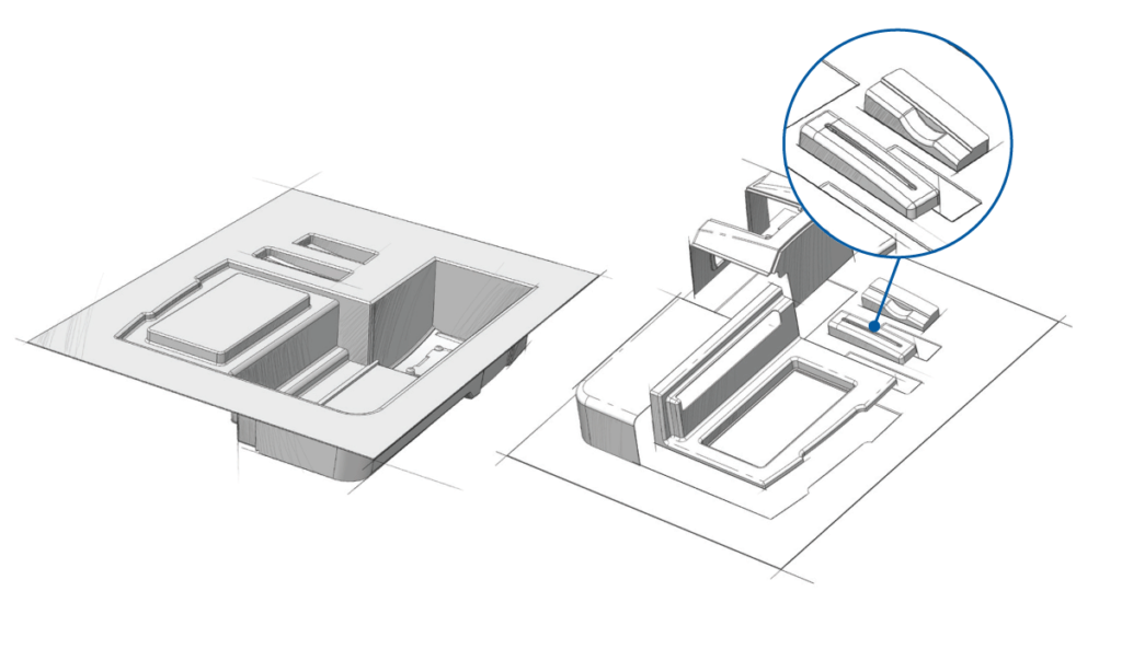 Illustration of a thermoforming Multi-Part Assembly